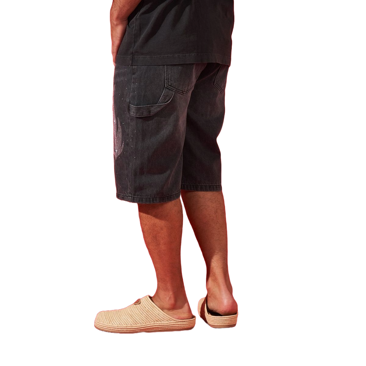 DUAA| THRIVING FLAME STONE DENIM SHORT