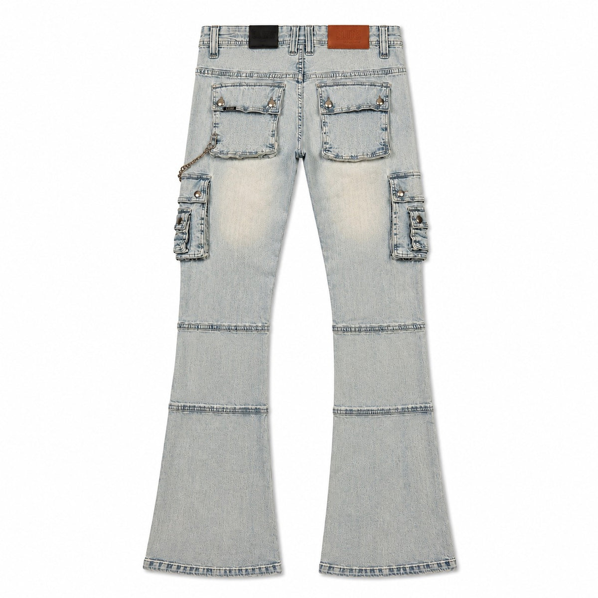 ELITE | MEN’S BUCKLE VINTAGE FLARE JEANS - VINTAGE WASH (19492) - back