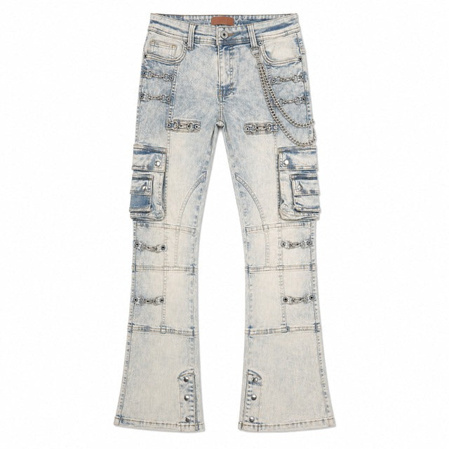 ELITE | MEN’S BUCKLE VINTAGE FLARE JEANS - VINTAGE WASH (19492) - front