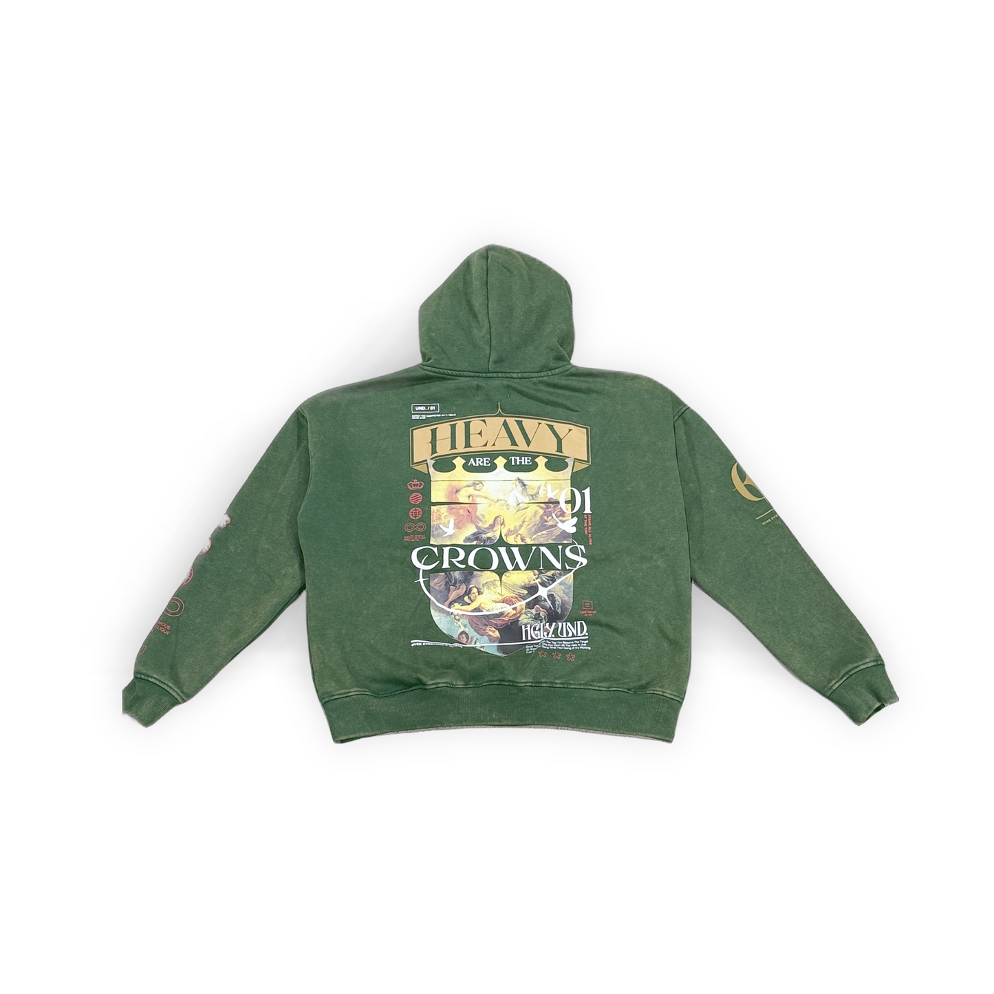 HIGHLY UNDRTD| "HEAVY CROWN" WASHED HOODIE