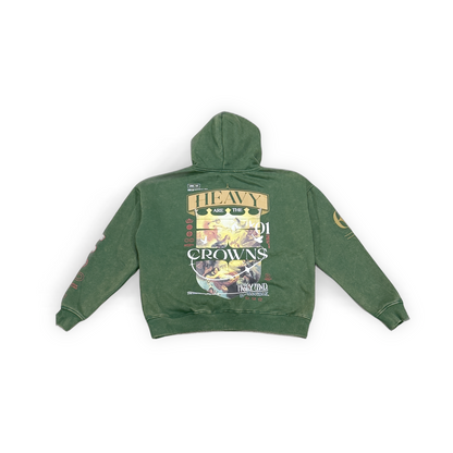 HIGHLY UNDRTD| "HEAVY CROWN" WASHED HOODIE