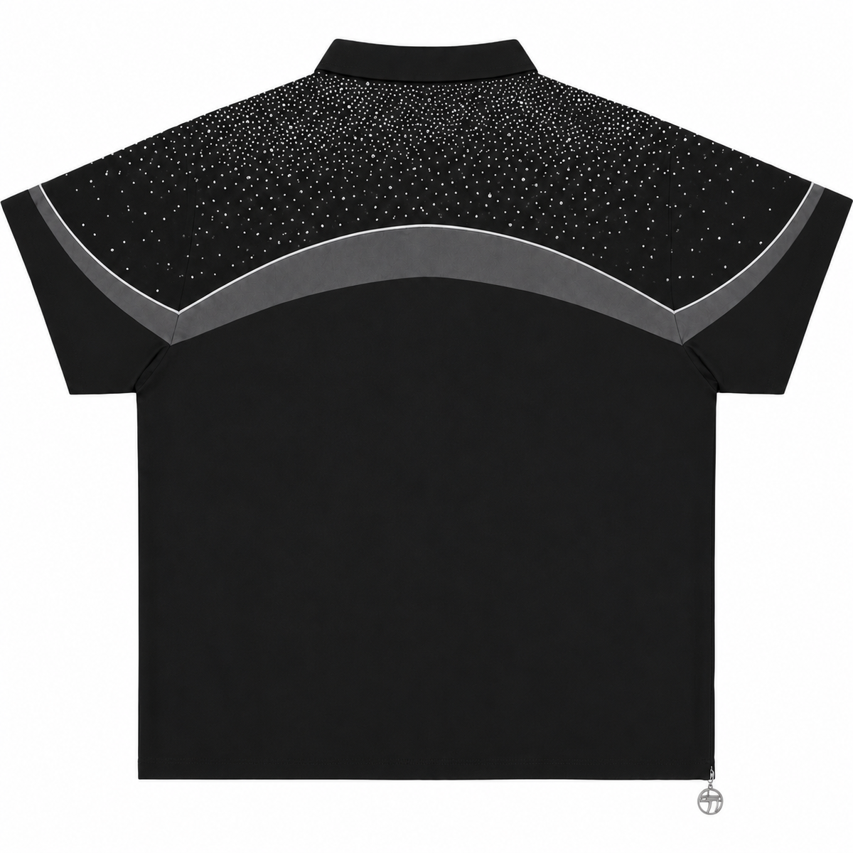GFTD LA APEX SHIRT BLACK - back flat lay (color-matched reconstruction)