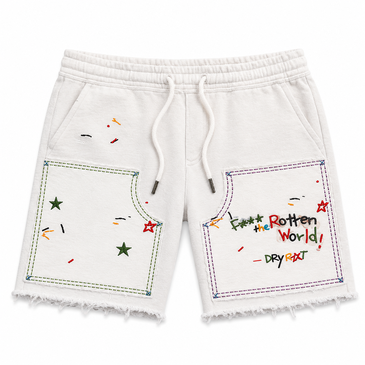 DRY ROT| ROTTEN WORLD DENIM COTTON SHORTS