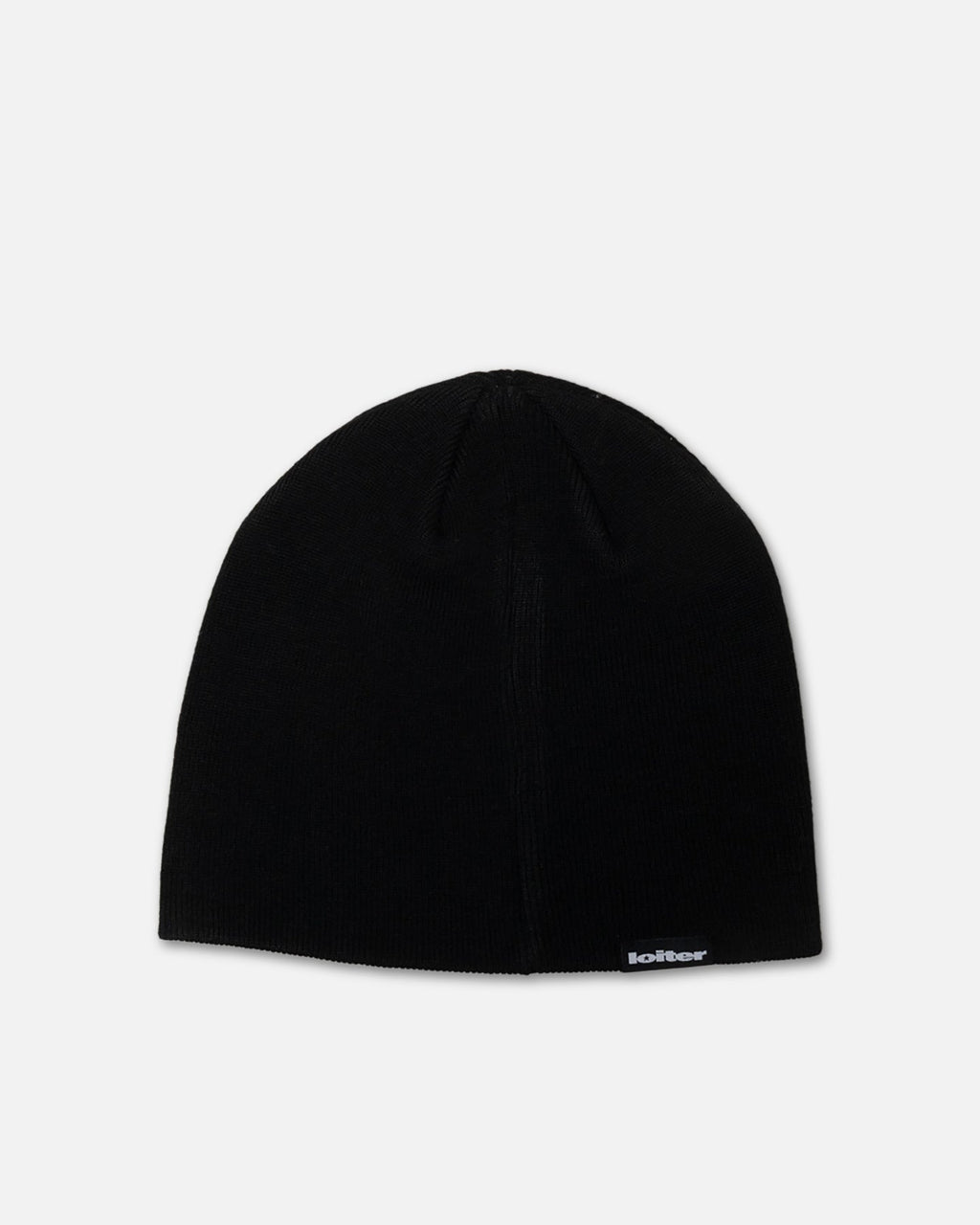 Loiter Hybrid Beanie Black - back flat lay