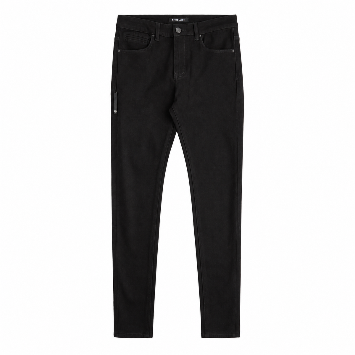 DAVID SKINNY JEANS - JET BLACK - front flat lay