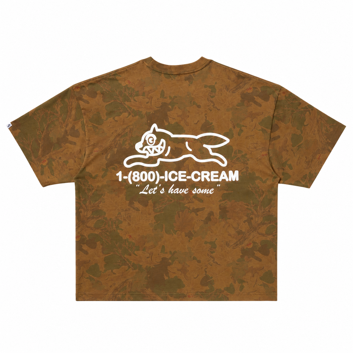 LEAFLET SS KNIT LEAF CAMO - back flat lay on white