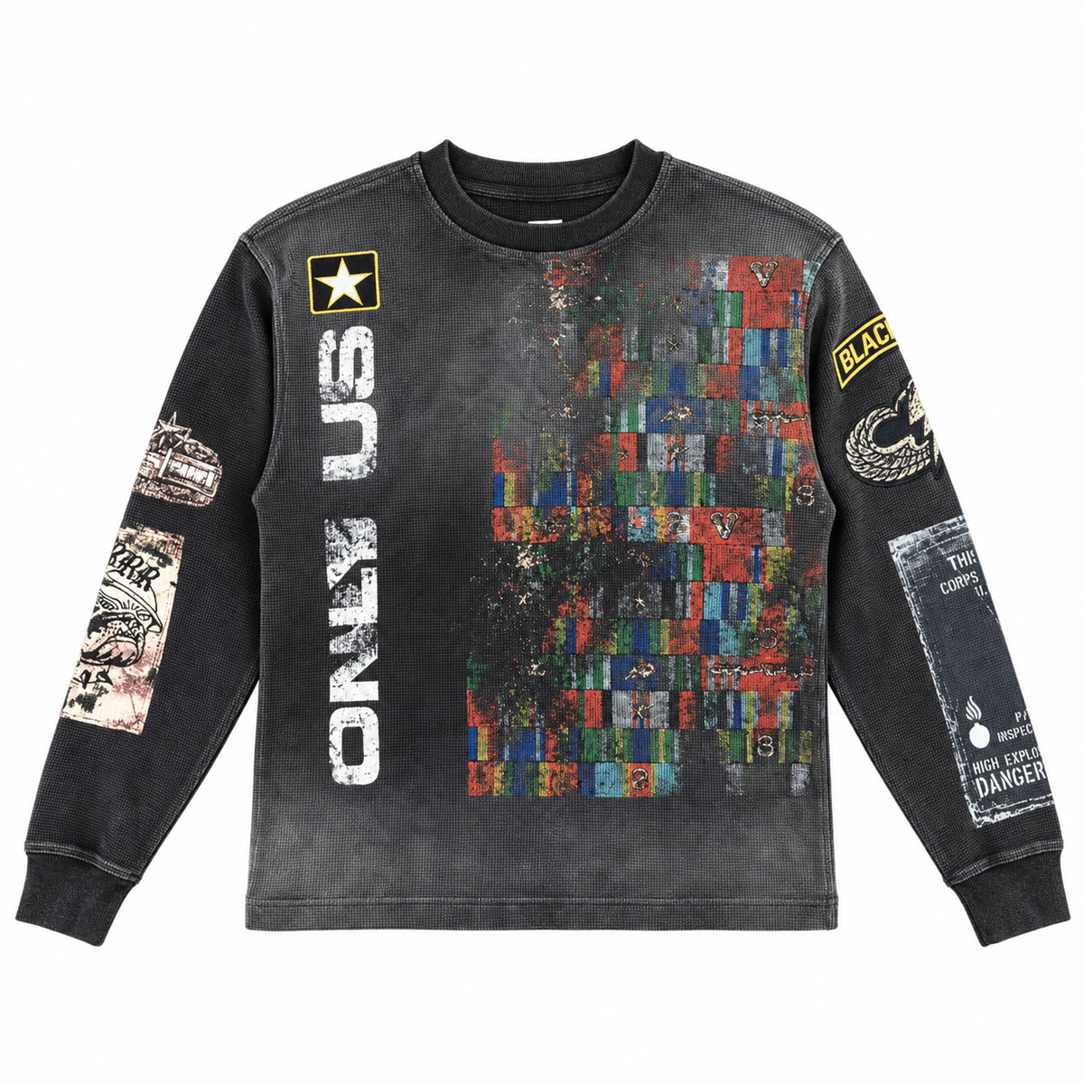 R3BEL MILITARY GRAPHIC THERMAL - BLACK flat lay