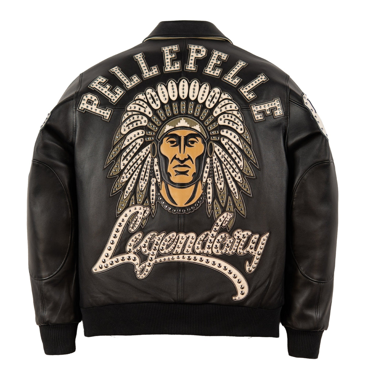 Pelle Pelle Legendary Jacket, Black / Ivory / Olive, back
