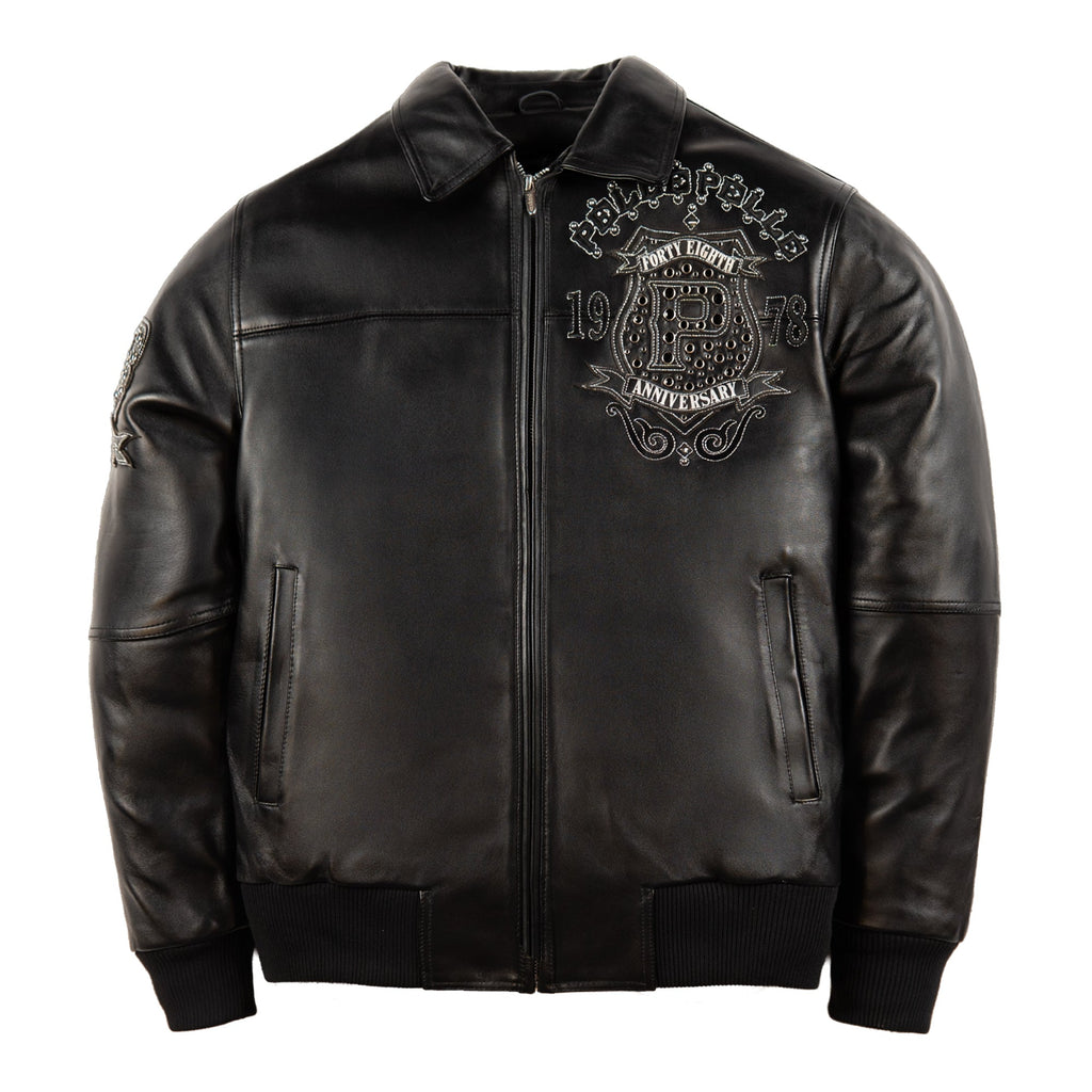 Pelle Pelle Unrivaled Anniversary Jacket, Black / Silver, front