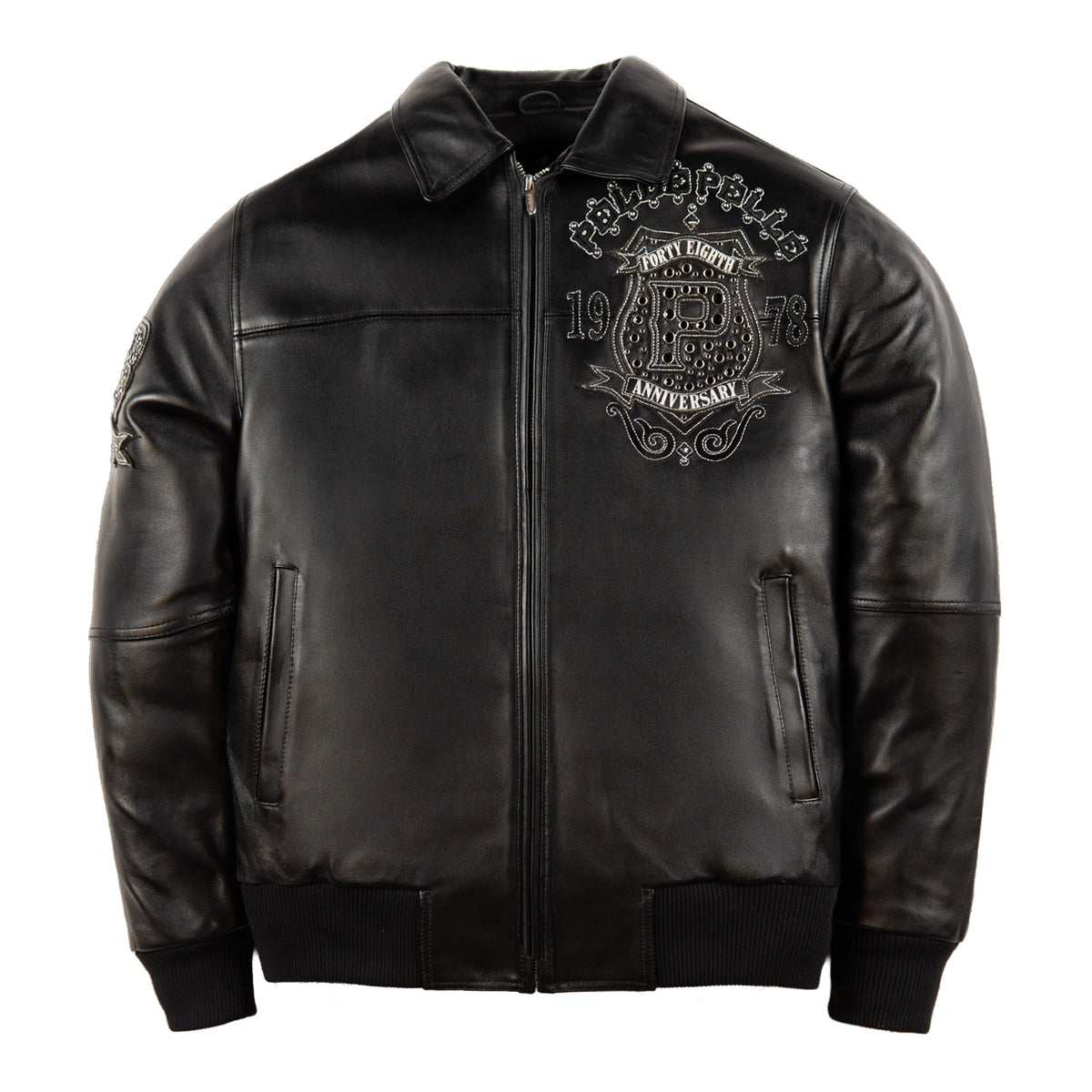 Pelle Pelle Unrivaled Anniversary Jacket, Black / Silver, front