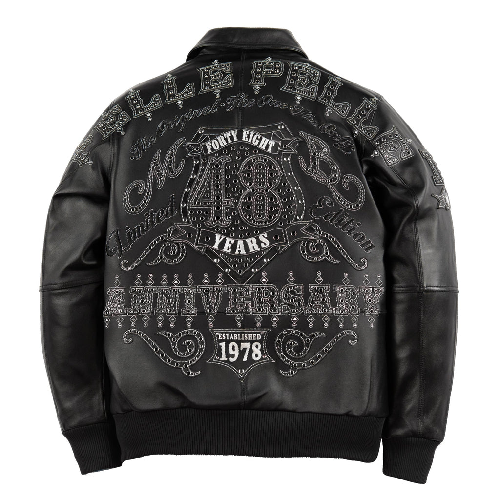 Pelle Pelle Unrivaled Anniversary Jacket, Black / Silver, back