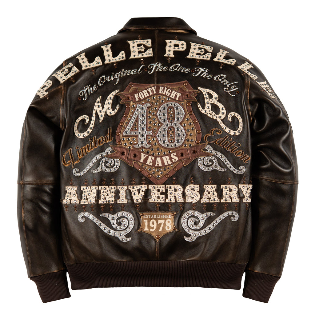 Pelle Pelle Unrivaled Anniversary Jacket, Brown Abrasion, back