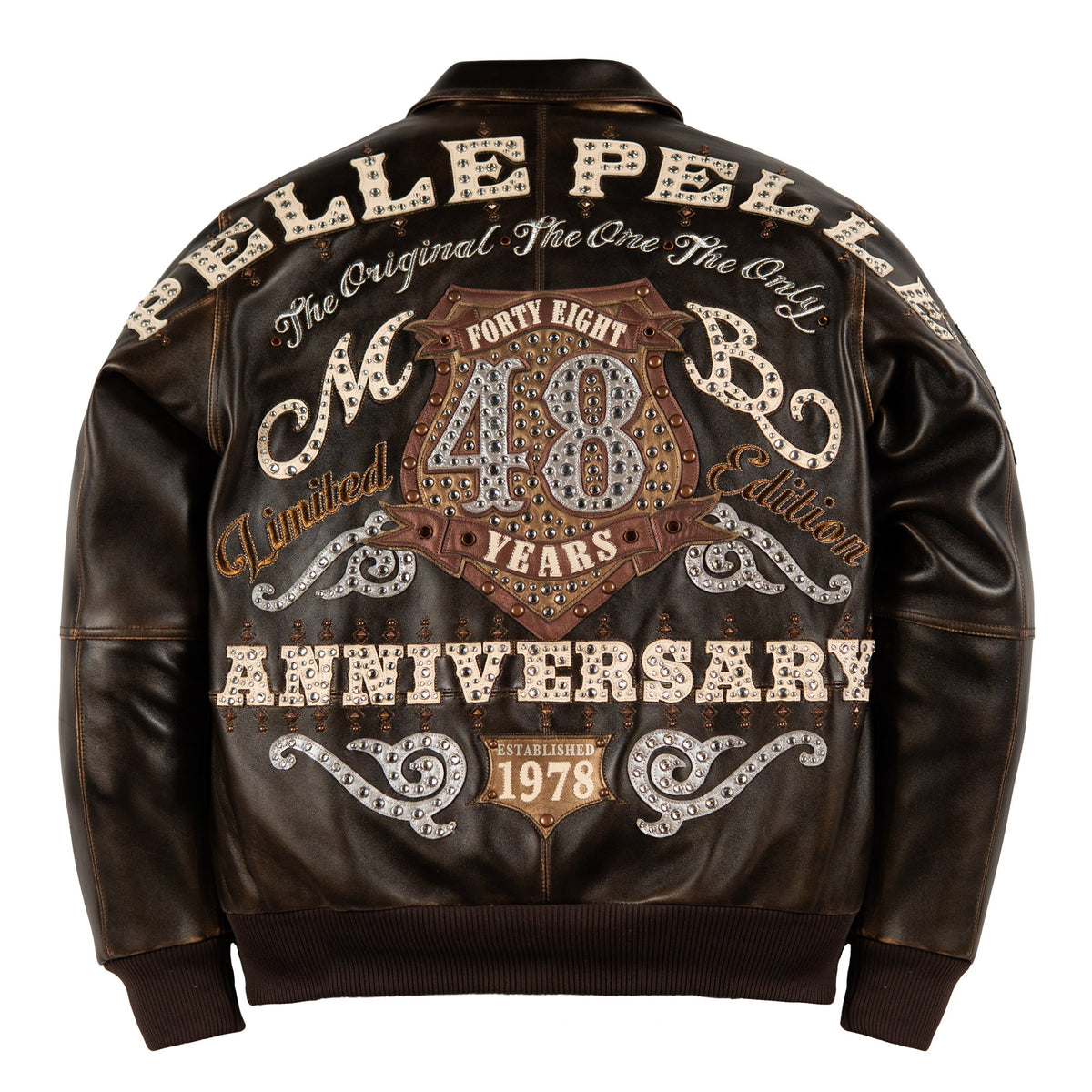 Pelle Pelle Unrivaled Anniversary Jacket, Brown Abrasion, back