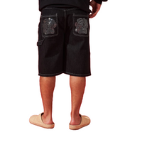 DUAA| VICTORIOUS BLACK DENIM SHORT