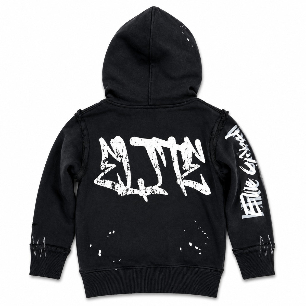 ELITE | KIDS DOUBLE LAYER ROYAL ZIP-UP HOODIE - BLACK / RED (4377-JR) - back