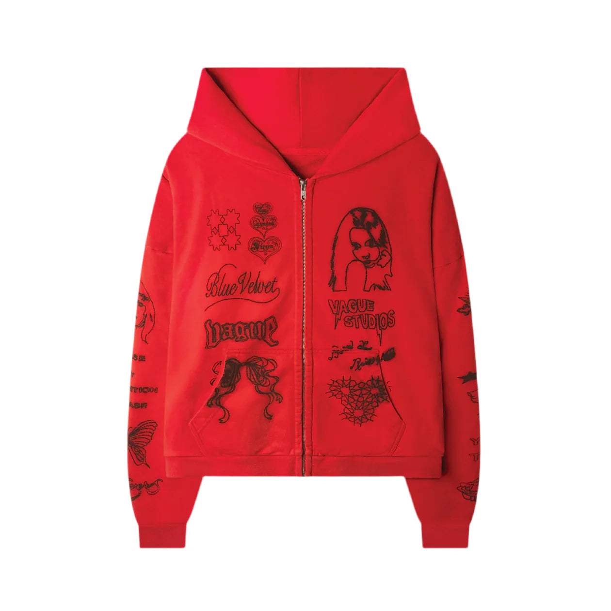 VAGUE| Skin Deep Zip Up Red