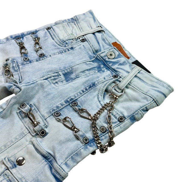 ELITE | KIDS CYBORG DENIM JEANS - BLUE WASH (785-JR) - detail 03