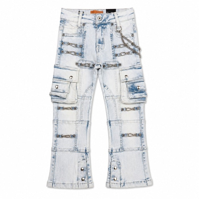 ELITE | KIDS CYBORG DENIM JEANS - BLUE WASH (785-JR) - front