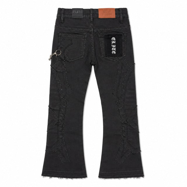 ELITE | KIDS NINJA WAX DENIM JEANS - BLACK WAX (787-JR) - back
