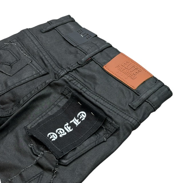 ELITE | KIDS NINJA WAX DENIM JEANS - BLACK WAX (787-JR) - detail 06
