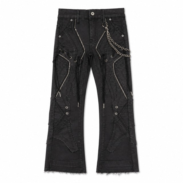 ELITE | KIDS NINJA WAX DENIM JEANS - BLACK WAX (787-JR) - front