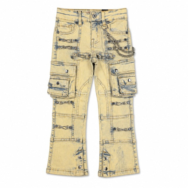 ELITE | KIDS CYBORG DENIM JEANS - SAND WASH (791-JR) - front