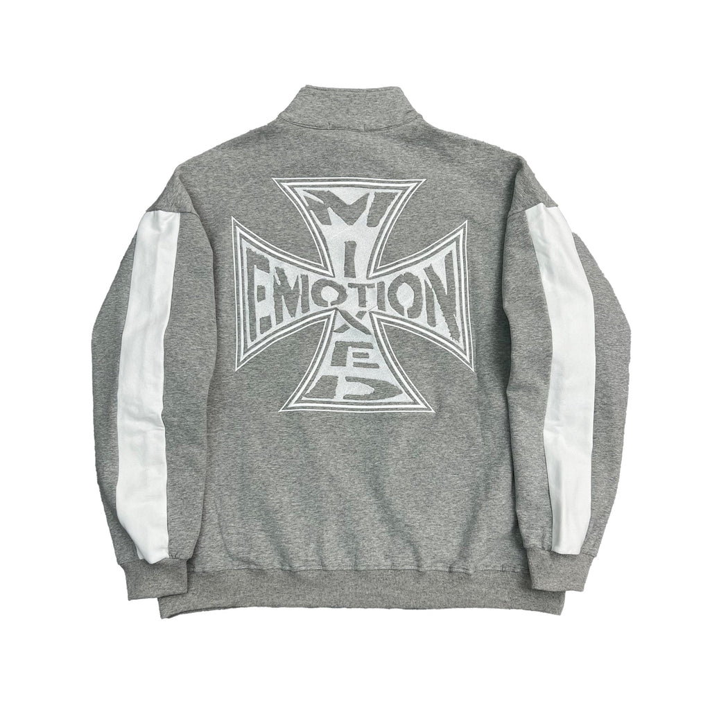 MIXED EMOTION | GREY QUARTER HOODIE BACK