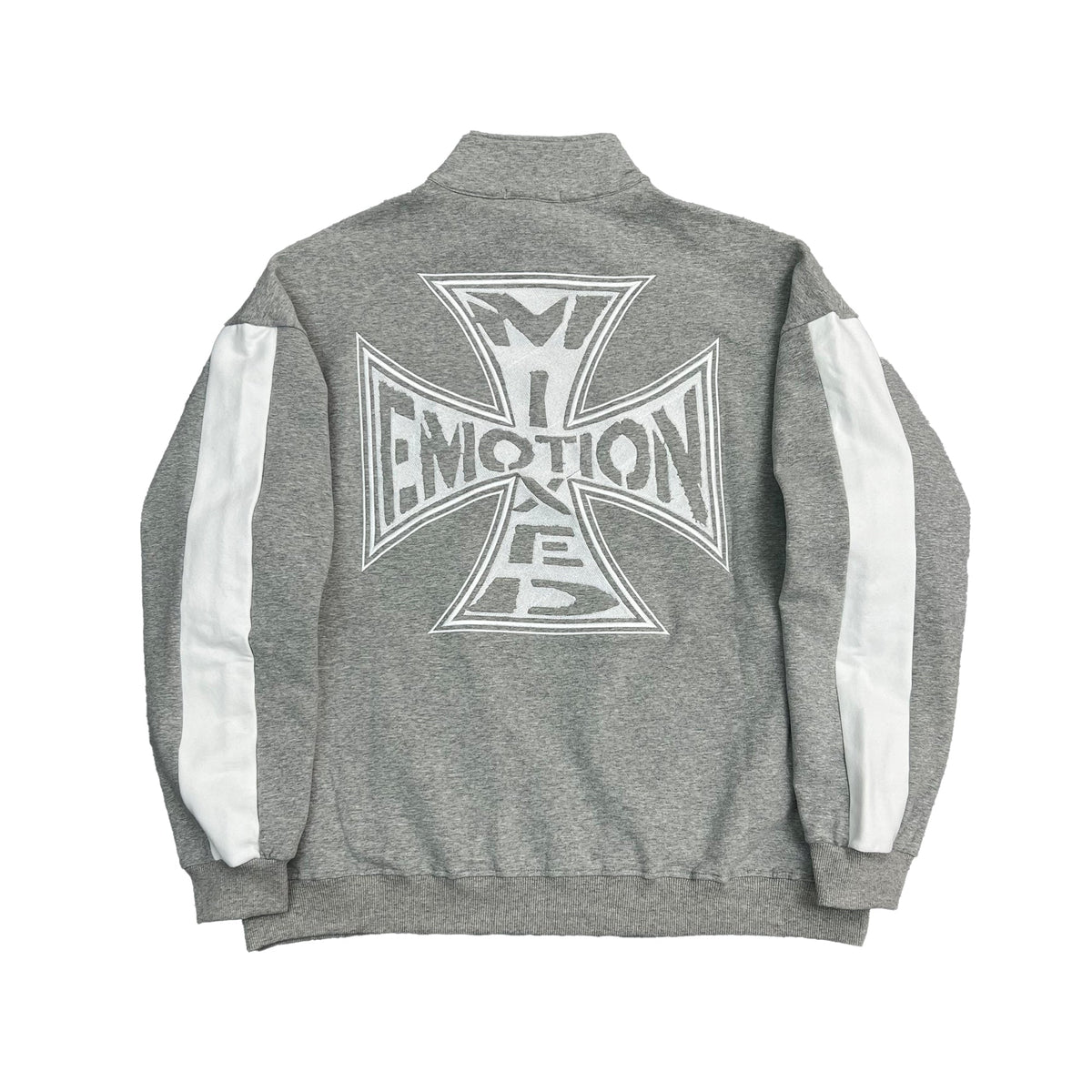 MIXED EMOTION | GREY QUARTER HOODIE BACK