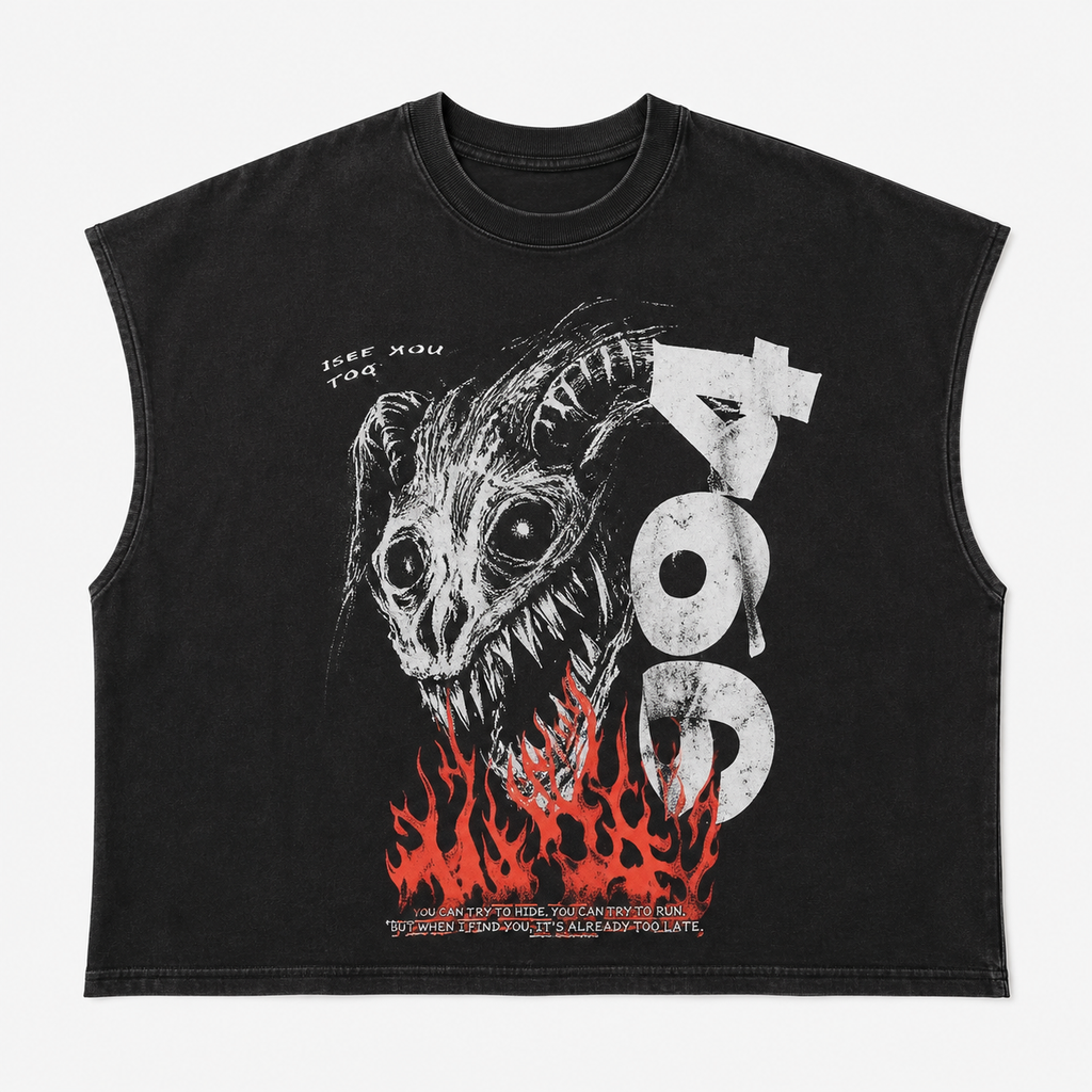 MNML|RITUAL CUTOFF TEE-BLACK