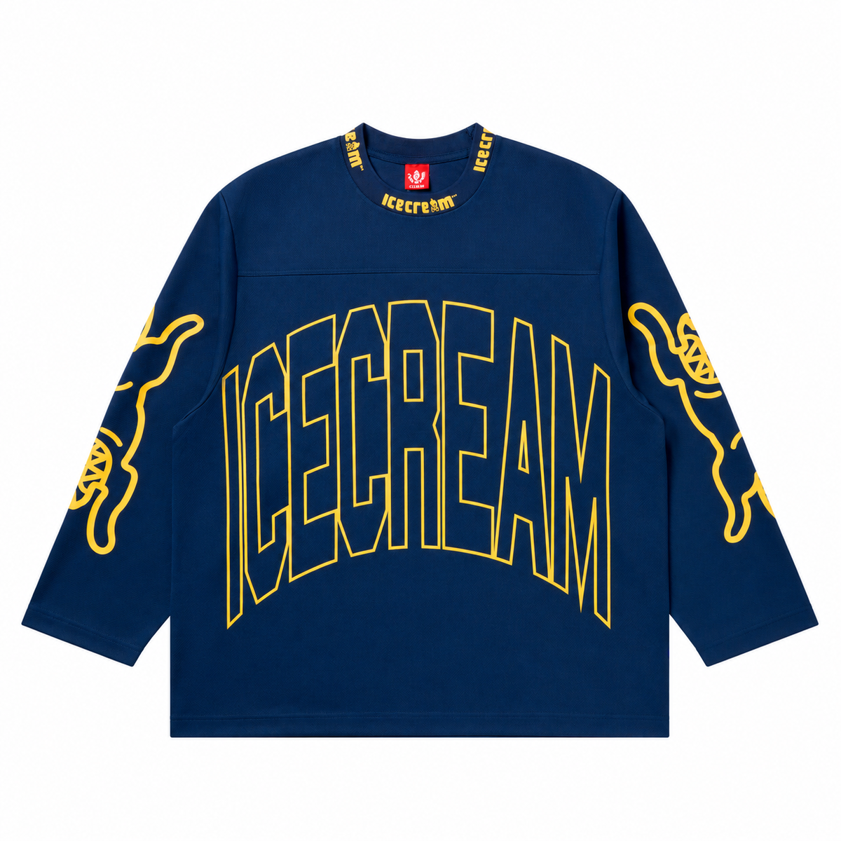 RETURNER LS KNIT PATRIOT BLUE - front flat lay on white