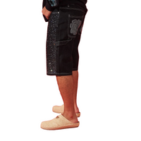 DUAA| VICTORIOUS BLACK DENIM SHORT