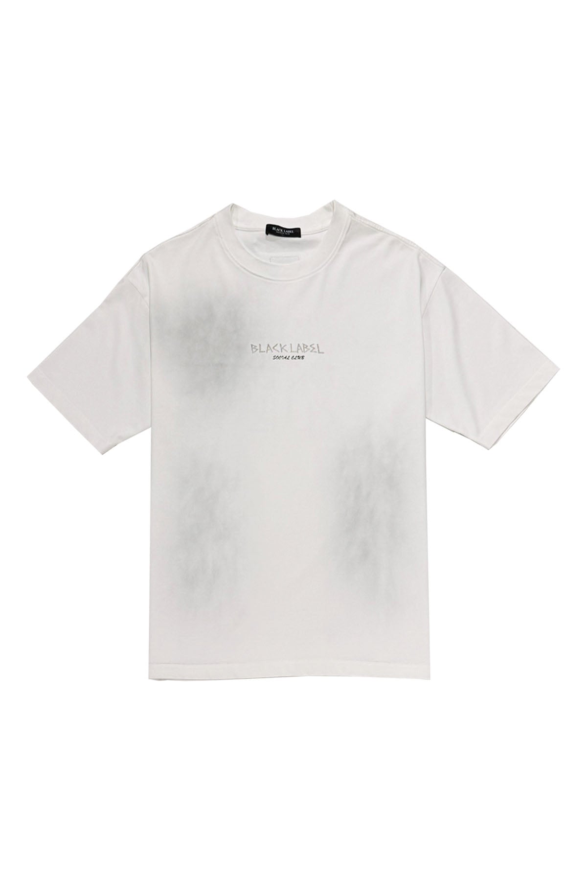 Black Label Social Club Spray Tee in White - front