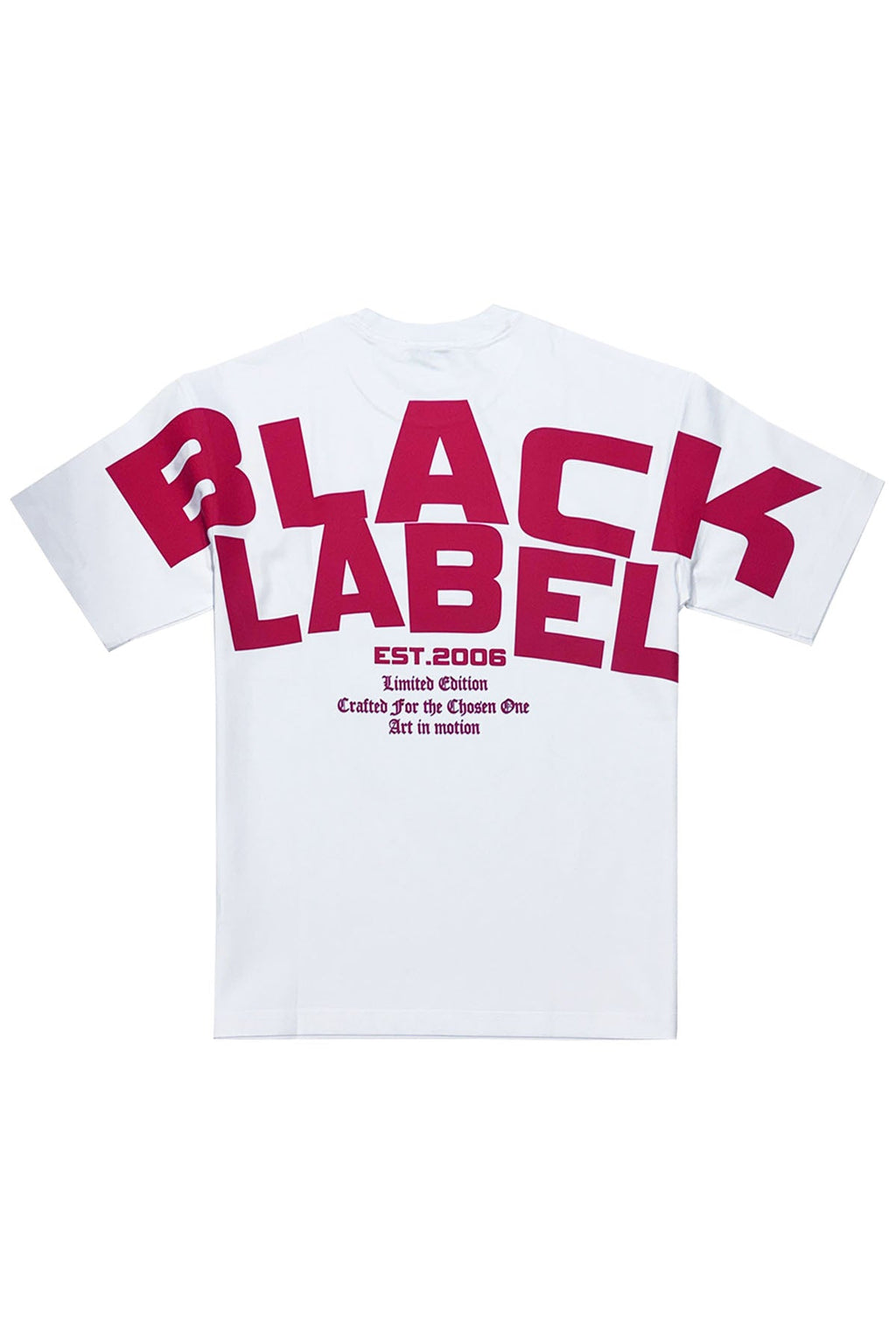BLACK LABEL | RED SILICONE LOGO TEE - WHITE