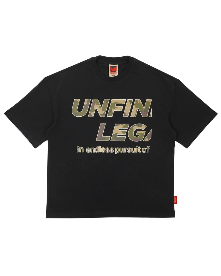 UNFINISHED LEGACY| PURSUIT CAMO BLACK TEE