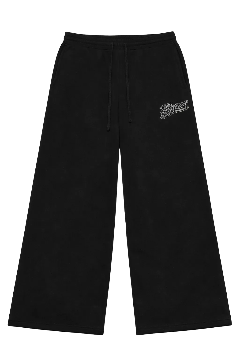 LOITER| SILICONE ULTRA WIDE SWEATPANTS BLACK