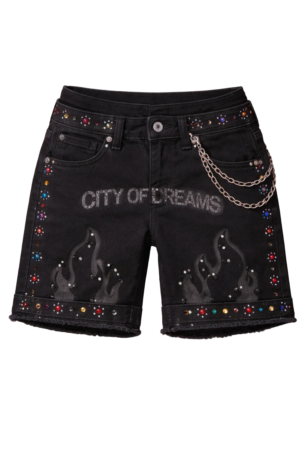 ELITE| KIDS DREAMS EMBELLISHED DOUBLE WAIST BAGGY JORTS
