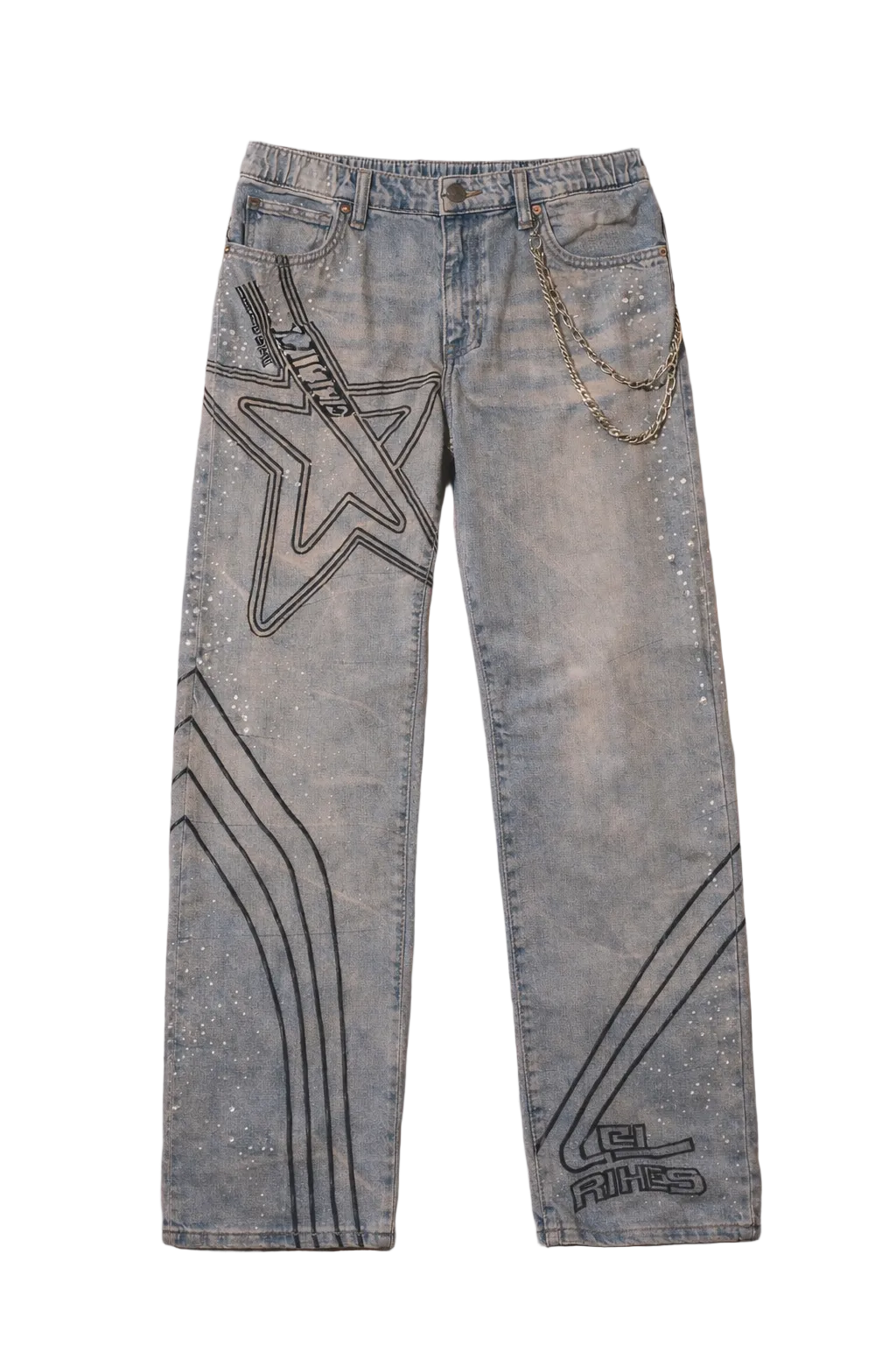ELITE| ELITESTAR EMBELLISHED BAGGY DENIM VINTAGE