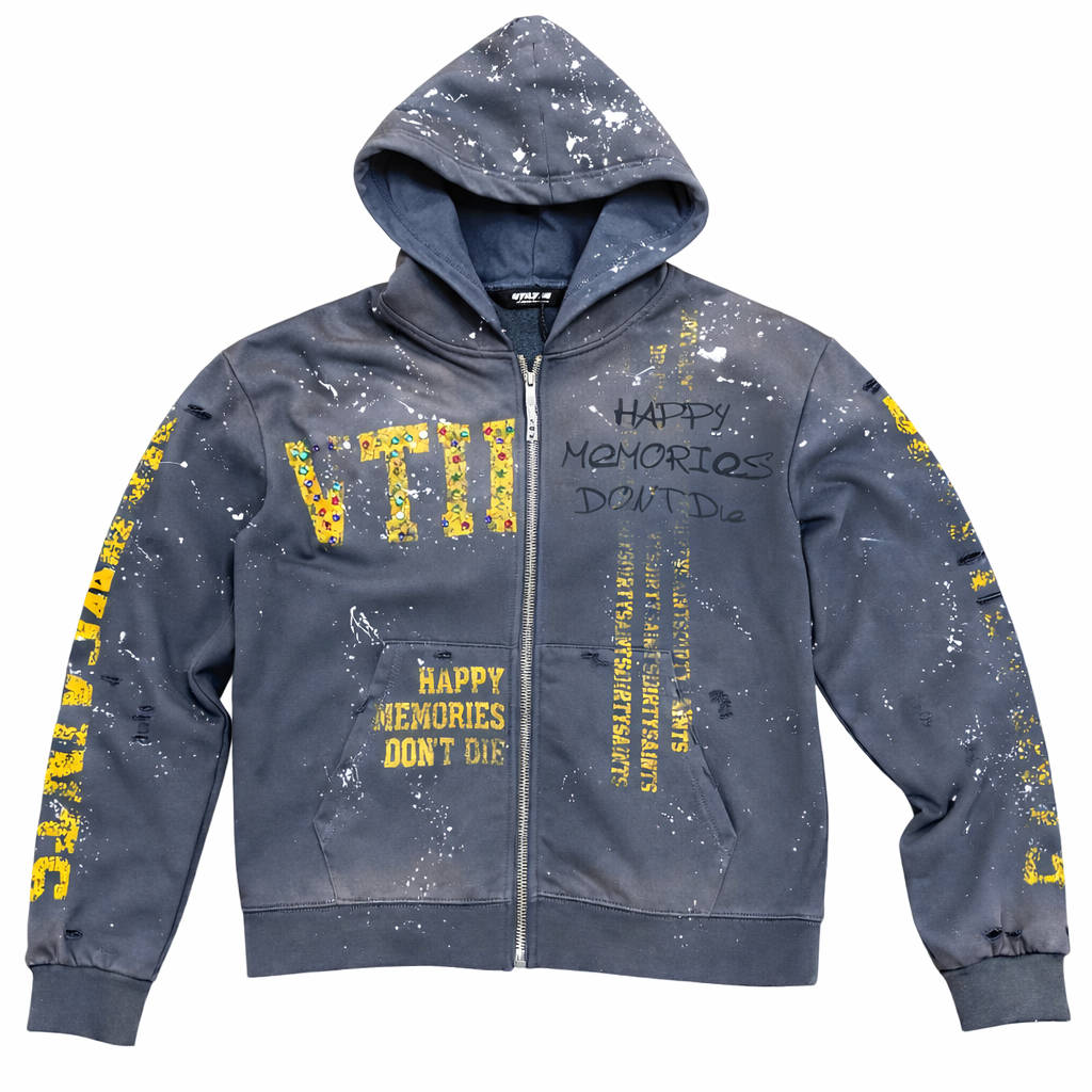 VTILTED| MEMORIES ZIP UP HOODIE