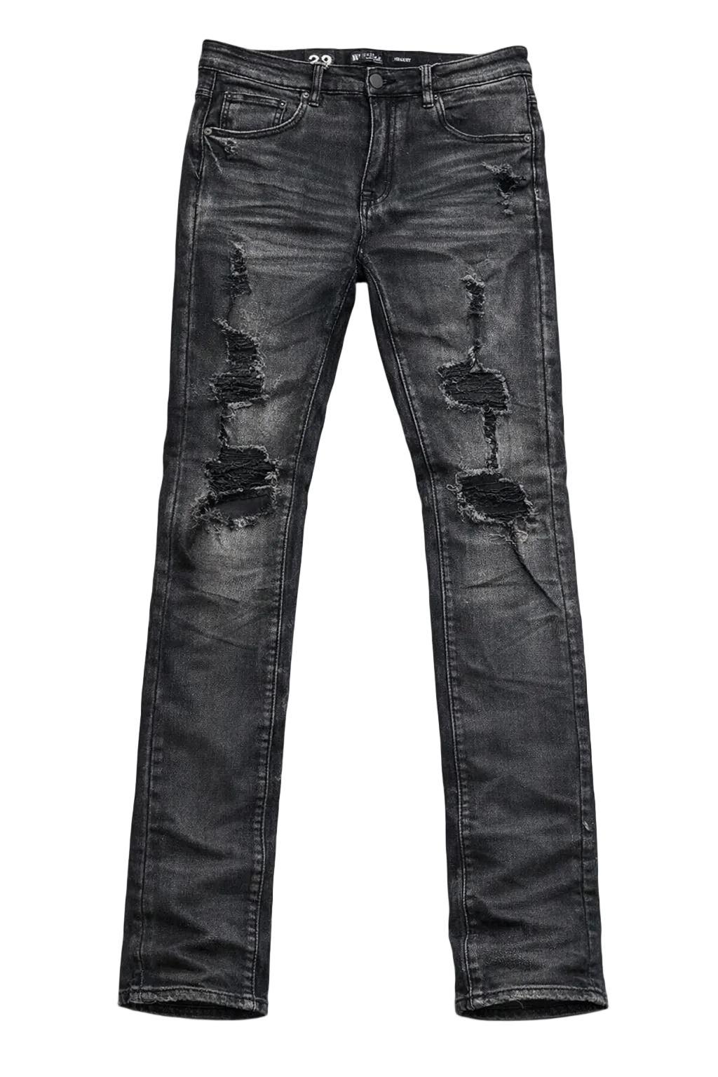WAIMEA| SLIM WASHED BLACK JEANS M8635D-BB