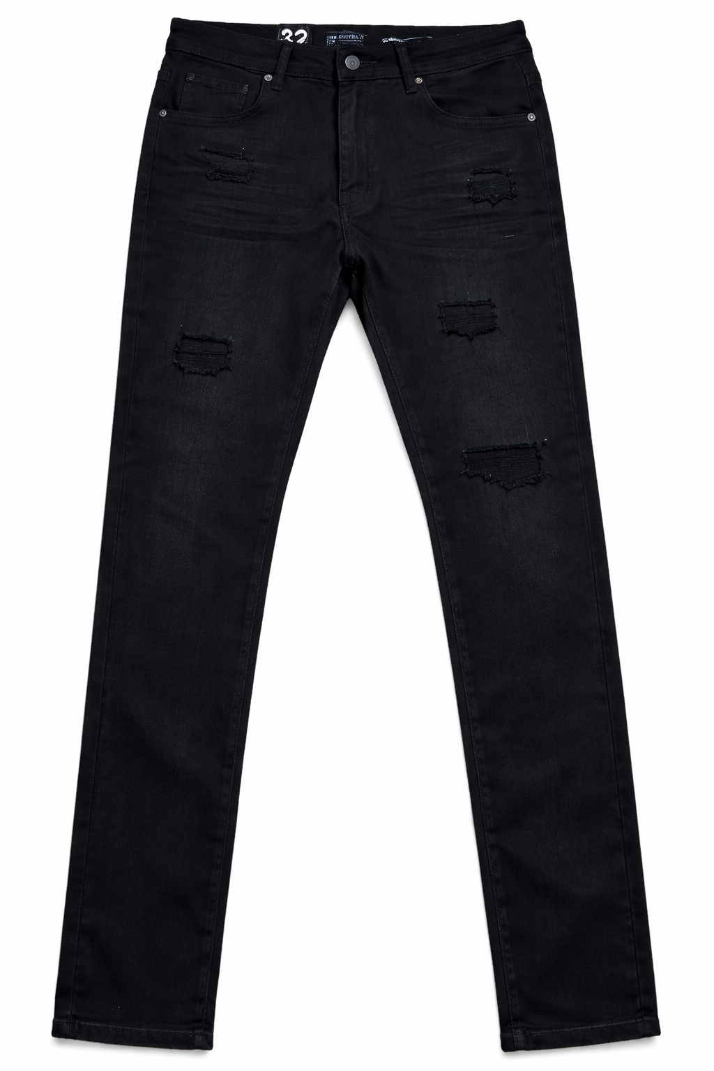 WAIMEA| SLIM FIT JET BLACK JEAN M8635T-JB