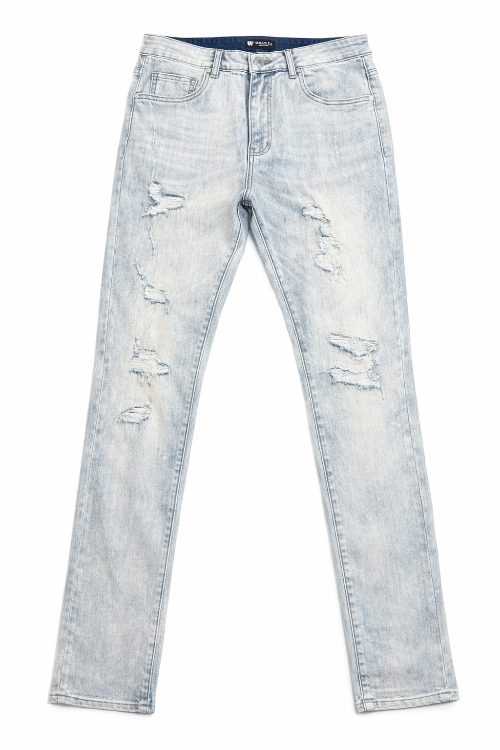 WAIMEA| SLIM FIT BLEACH WASH JEANS M8727D-BL
