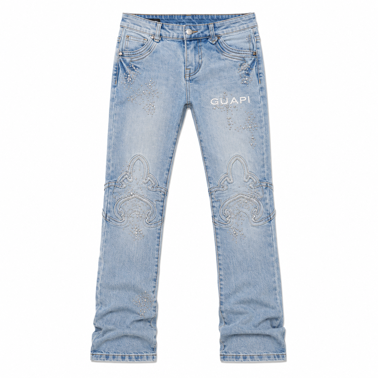 GUAPI| AQUA BLUE CROSS DENIM
