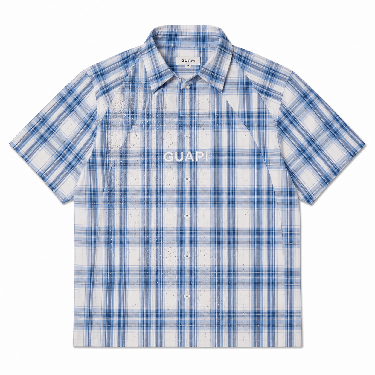 GUAPI| ICE BLUE PLAID SHIRT