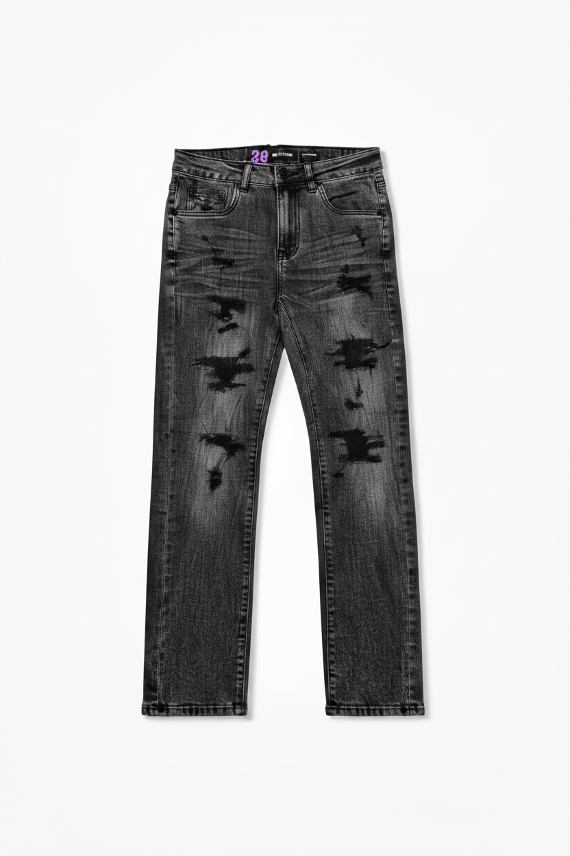 WAIMEA| SLIM FIT BLACK WASH JEANS
