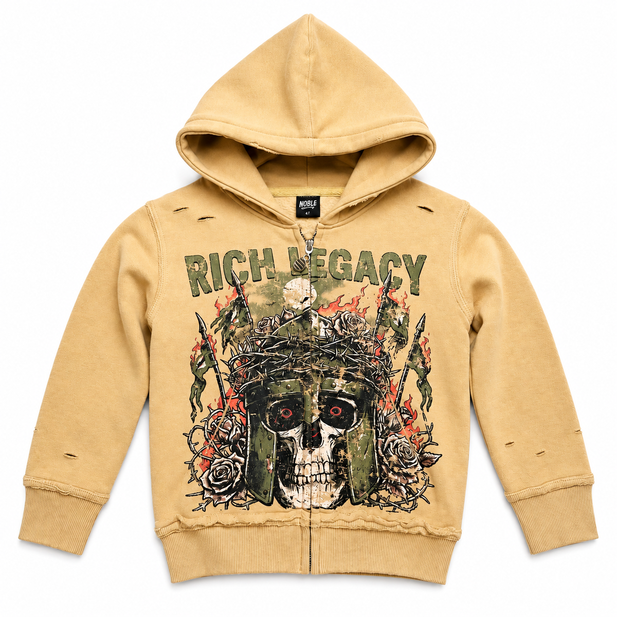 LEGACY KIDS ZIP UP HOODIE - TAN