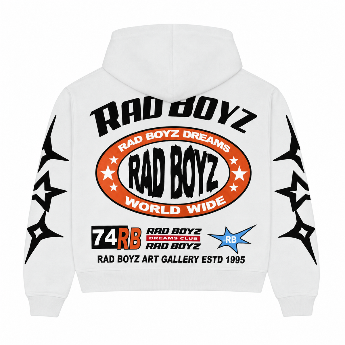 RAD BOYZ | DREAM ZIP-UP HOODIE - WHITE