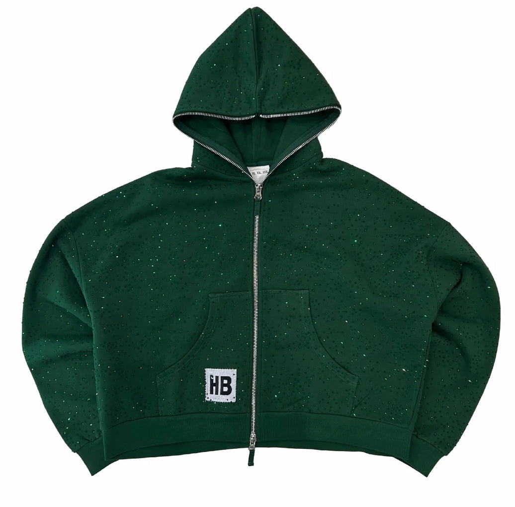 HYPEBOYS| GREEN BLING HOODIE