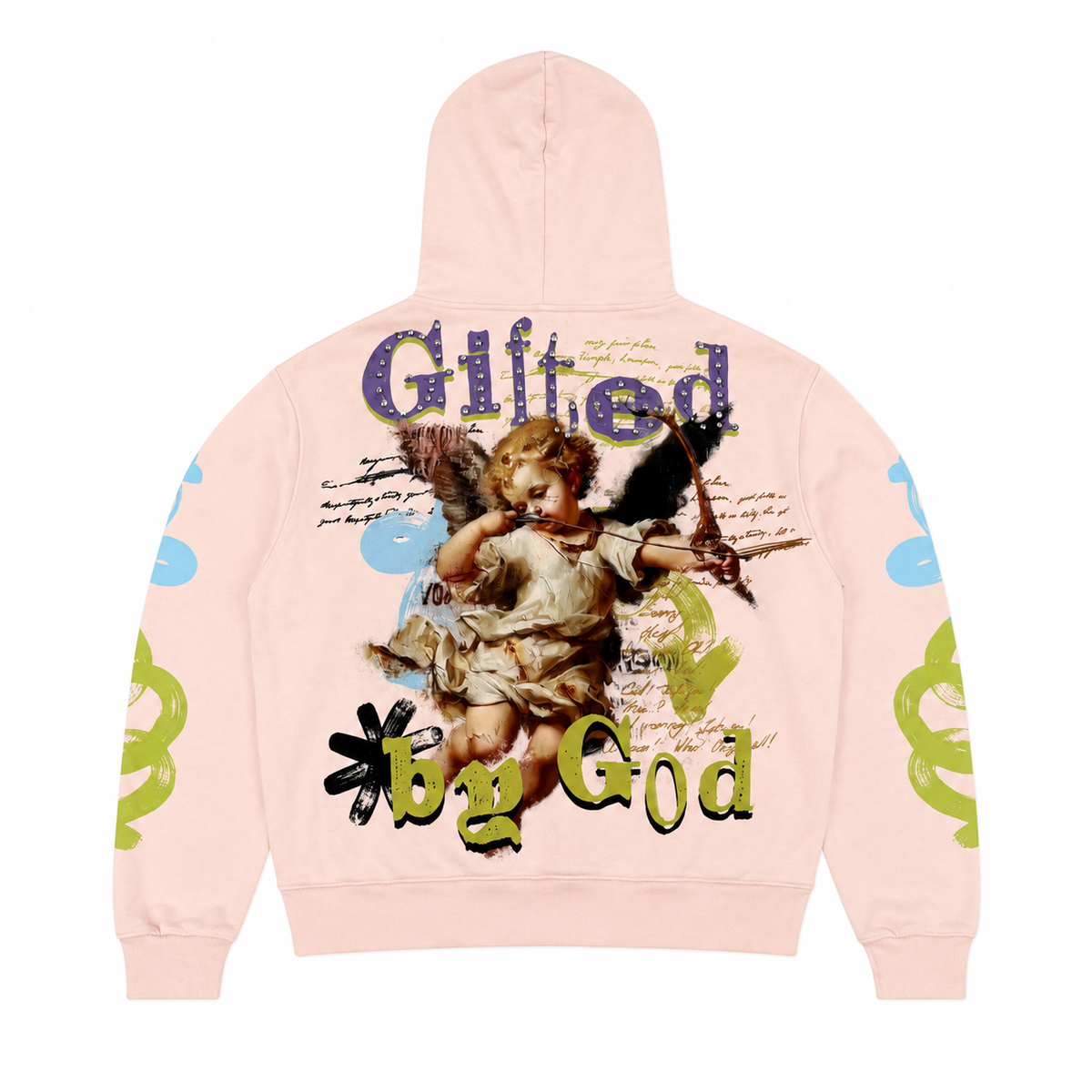 GFTD LA EGO DEATH HOODIE PINK - back flat lay