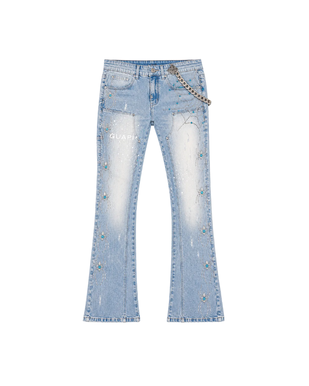 GUAPI| AQUA BLUE SPIDER DENIM