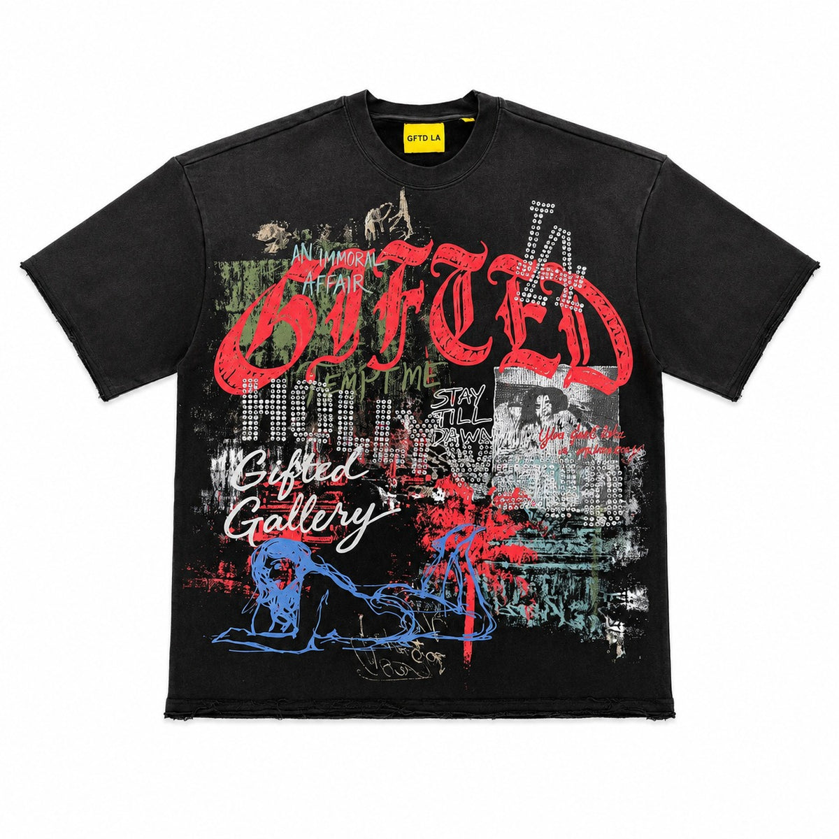 GALLERY FRENCH TERRY TEE BLACK